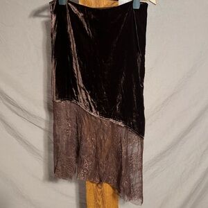 Free People My Lacey Velvet Midi Skirt